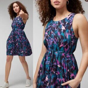Soma‎ Multicolor Sleeveless Pockets L Everstretch Flexi Tank Mini Bra Dress